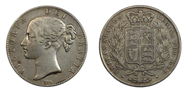 Queen victoria young head crown 1844