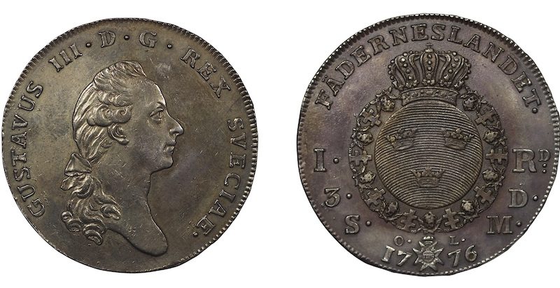 Sweden 1776 Riksdaler