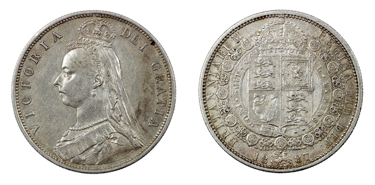 Queen victoria 1887 halfcrown