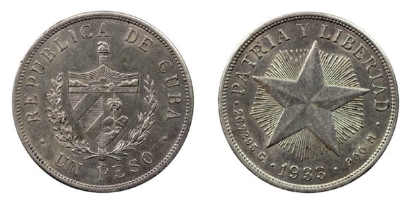 Patria libertad cuba pesos 1933