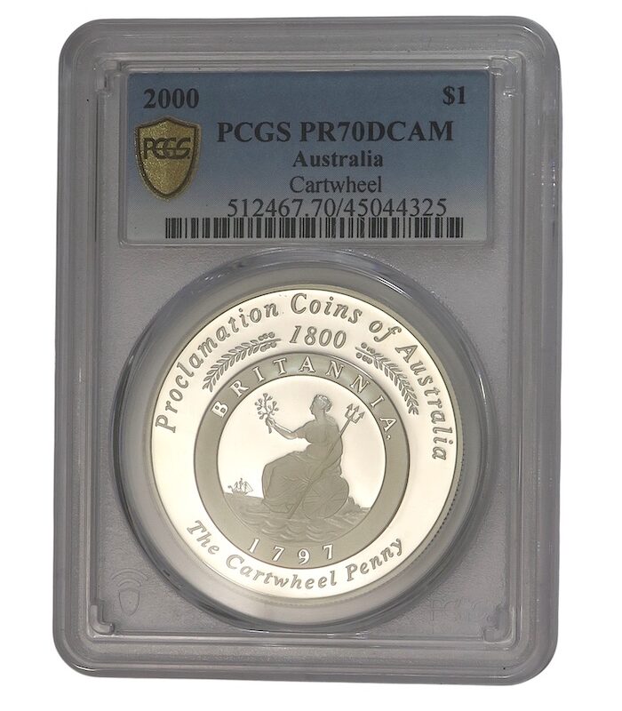 Australian cartweel silver proof none graded higher