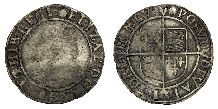 Elizabethan silver hammered shilling found in London