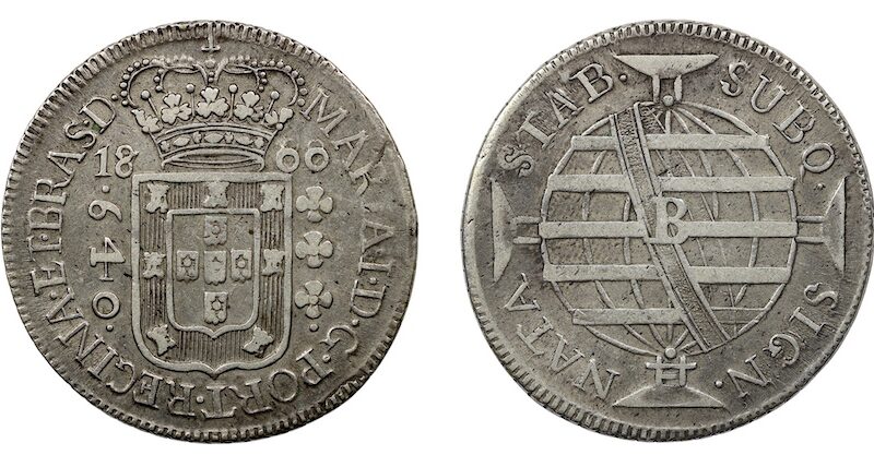 Brazil colonial 960 reis 1800 trade coinage