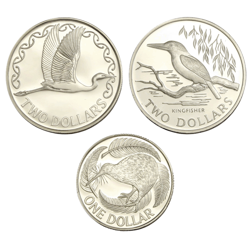 Silver proof new zealand circulation coins