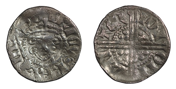Hammered silver penny canterbury