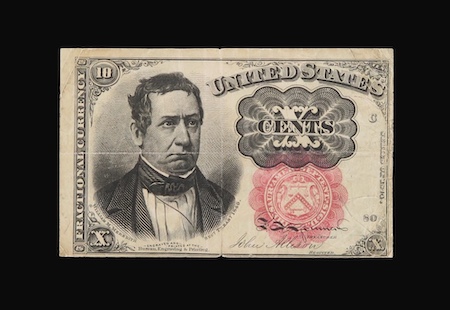 American fractional ten cent notes