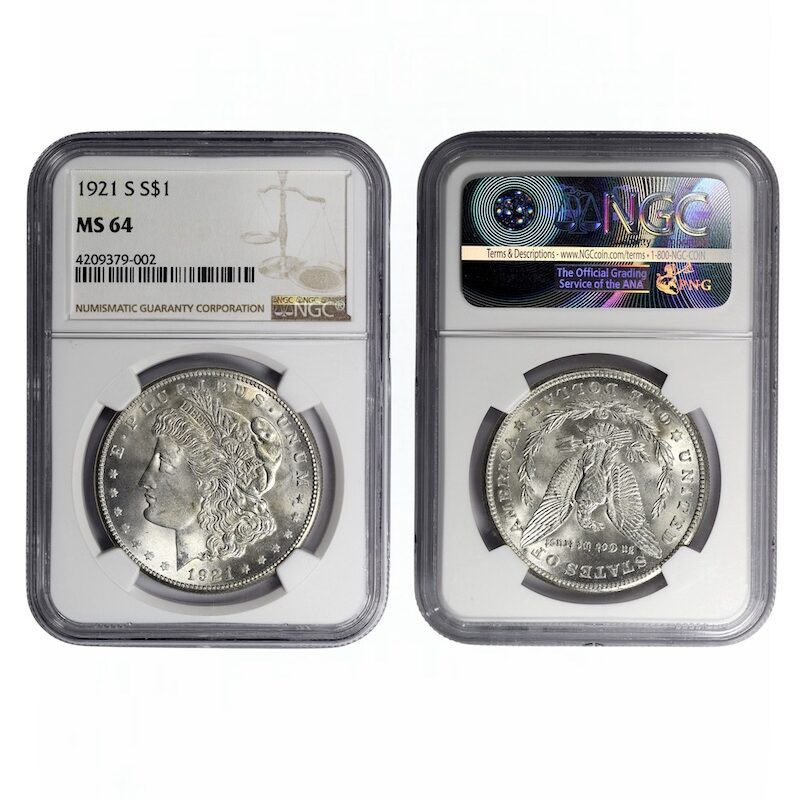 Beautiful morgan dollar 1921 s MS64