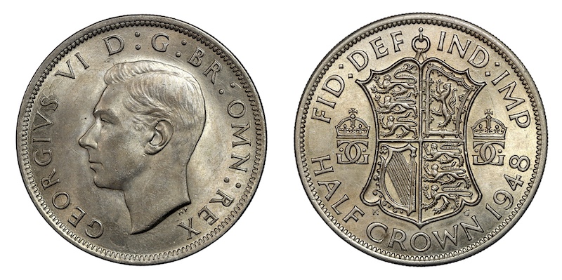George sixth 1948 halfcrown