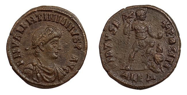Valentinian ae maiorina roman coin