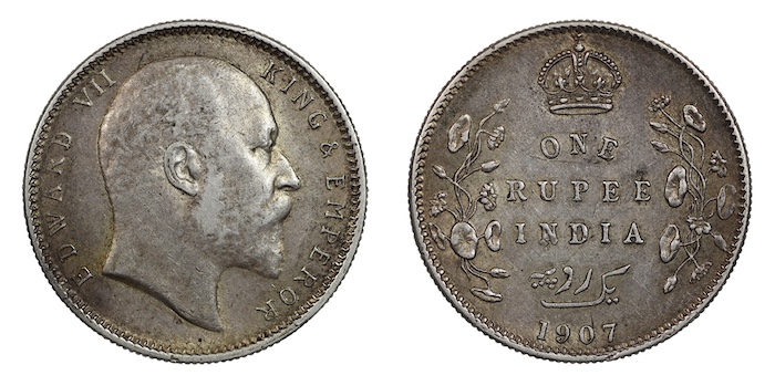 India rupee 1907