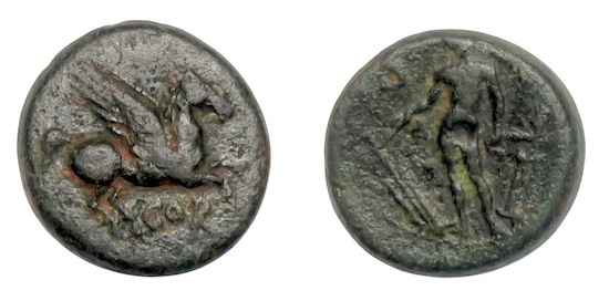 Coin of tiberius corinth bcd 396 rare coin