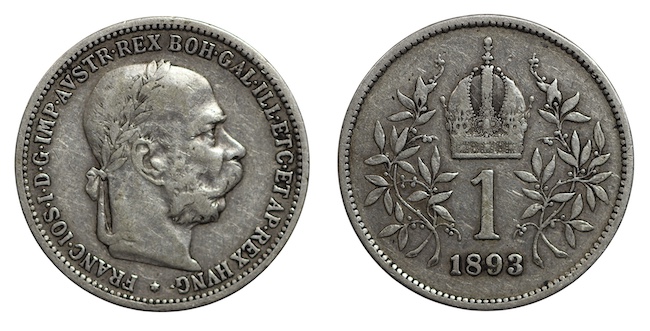 Hungary 1893 korona