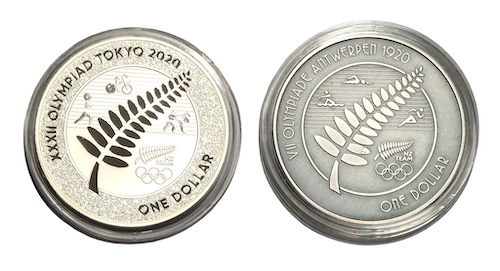 Tokyo olympics team new zealand coin set 2020