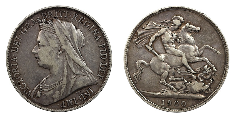 Victoria widows bust crown 1900