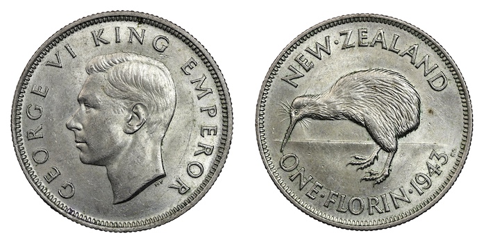 New zealand florin 1943