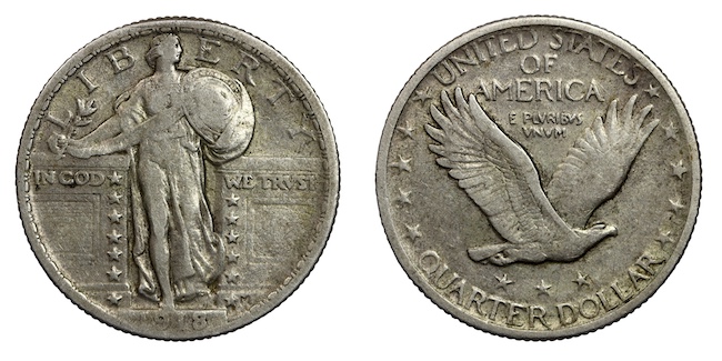 Standing liberty quarter 1918