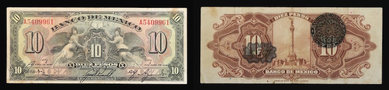 Mexican banknotes series 1936
