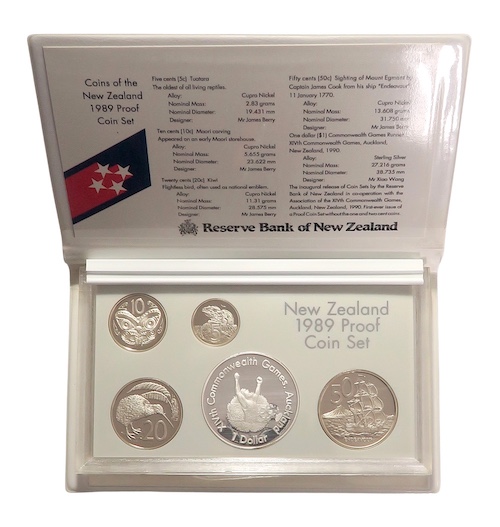 New zealand proof 1989 coin set