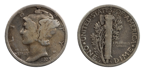 Mercury dime 1923s