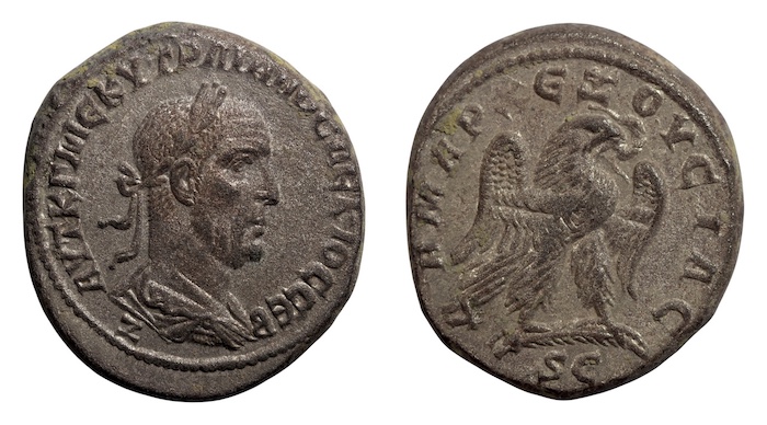 Trajan decius billon tetradrachm coin antioch