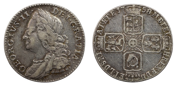 George the second sixpence 1758