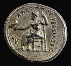 Tetradrachm struck in thr name f alexander the third at amphoipolis