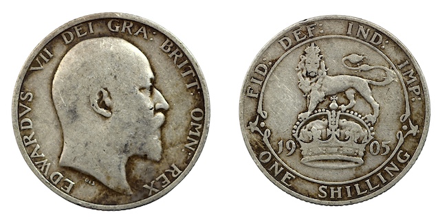 Edward the seventh 1905 shilling