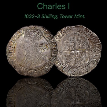 Hammered charles the first shillings