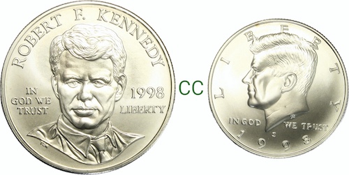 Modern us commemorative robert j Kennedy silver dollar
