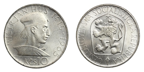 Czechoslavakia 10 korun 1965