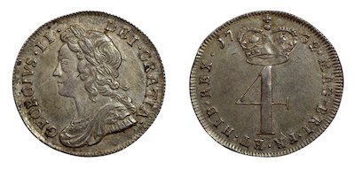 George the second fourpence 1732