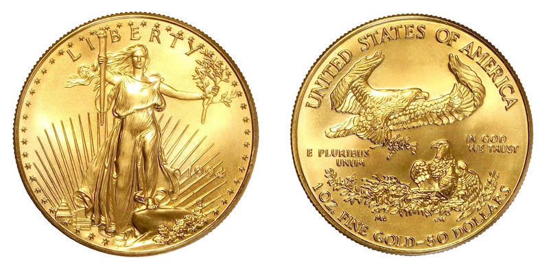 Gold eagle bullion 50 dollar coin 1994