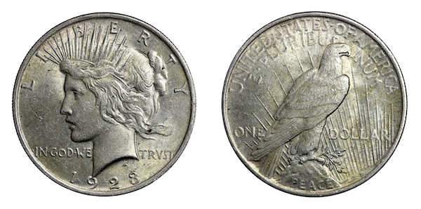 United states peace dollar 1923