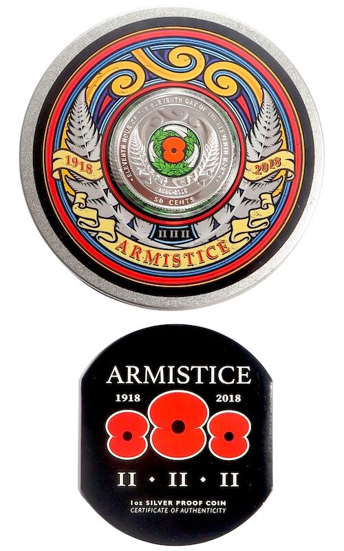 Armistice silver large fifty cent 2018