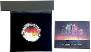 Southern lights new zealand silver coin 2027