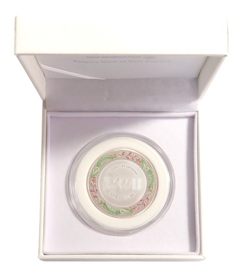 NZ two ounce silver coin 75th anniversary