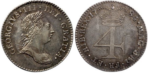 George the third fourpence 1784