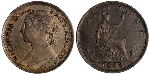 Queen victoria farthing 1884