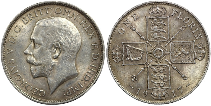 George the fifth 1917 florin
