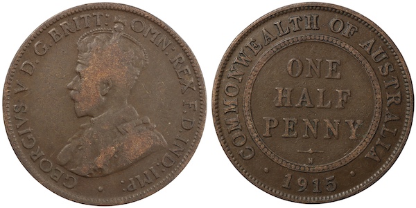 Australia 1915 halfpenny
