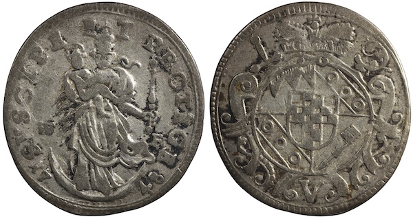 Wurzburg 5 kreuzer 1748
