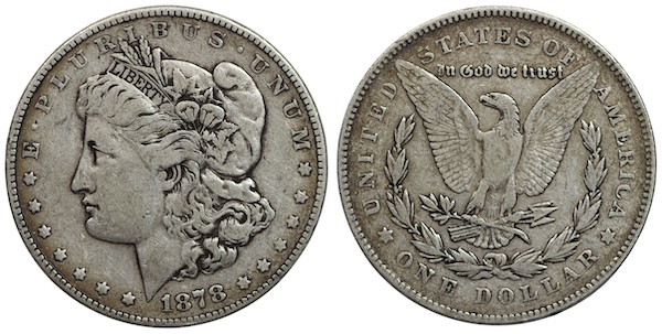 Morgan dollar 1878 us vf 25 grade