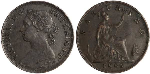 1885 farthing queen victoria