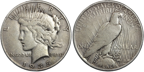 Peace dollar 1935
