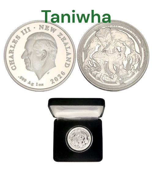 2016 taniwha silver fifty cent coin