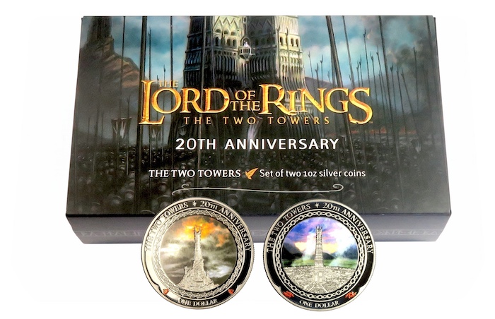 Lord of the rings twin towers coins
