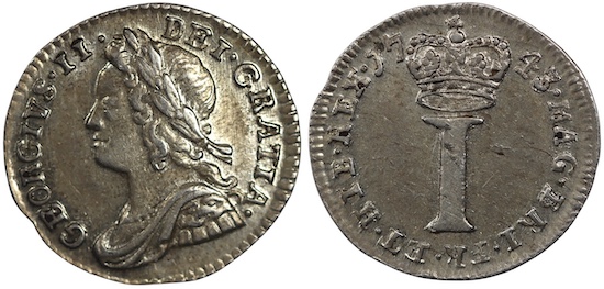 Maundy penny 1743