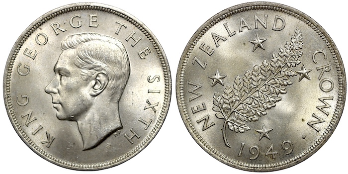 New zealand crown 1949 quality example