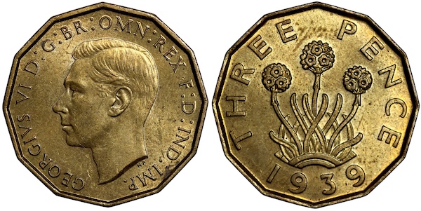 United kingdom 1939 threepence