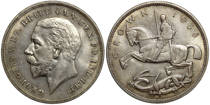 Silver jubilee crown 1935